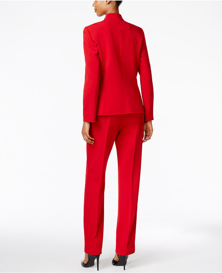 Tahari Asl Petite Crepe Crossover Jacket Pantsuit, $280 | Macy's ...