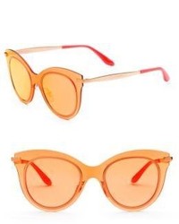 Dolce & Gabbana 51mm Mirrored Cat Eye Sunglasses