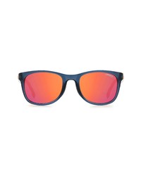 Carrera Eyewear 52mm Rectangular Sunglasses In Blue Red Multilayer At Nordstrom