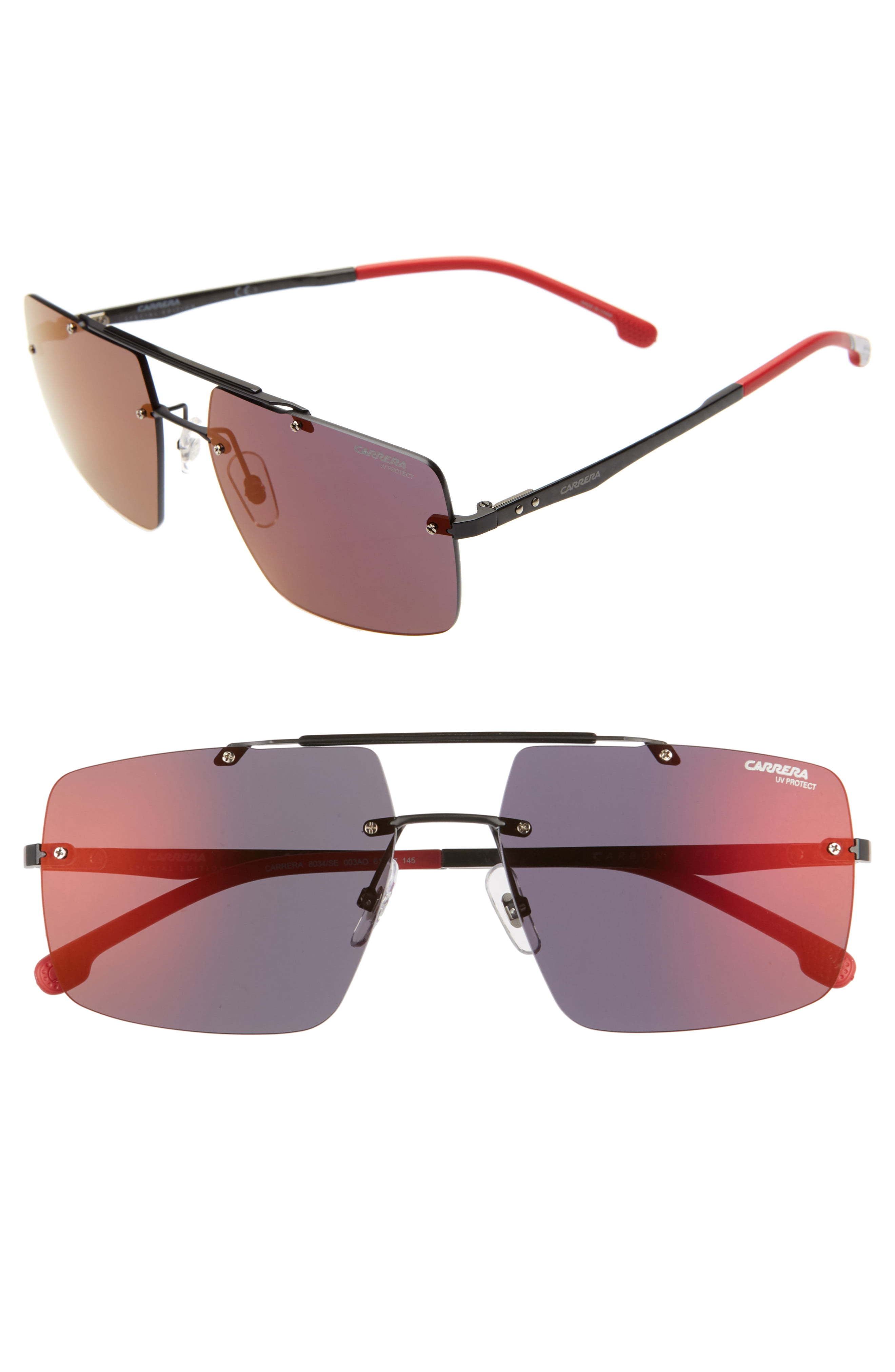 Carrera Eyewear 55mm Polarized Tinted Rimless Navigator Sunglasses, $249 |  Nordstrom | Lookastic