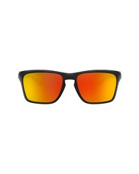 Oakley 58mm Polarized Rectangular Sunglasses In Black Inkprizm Ruby At Nordstrom