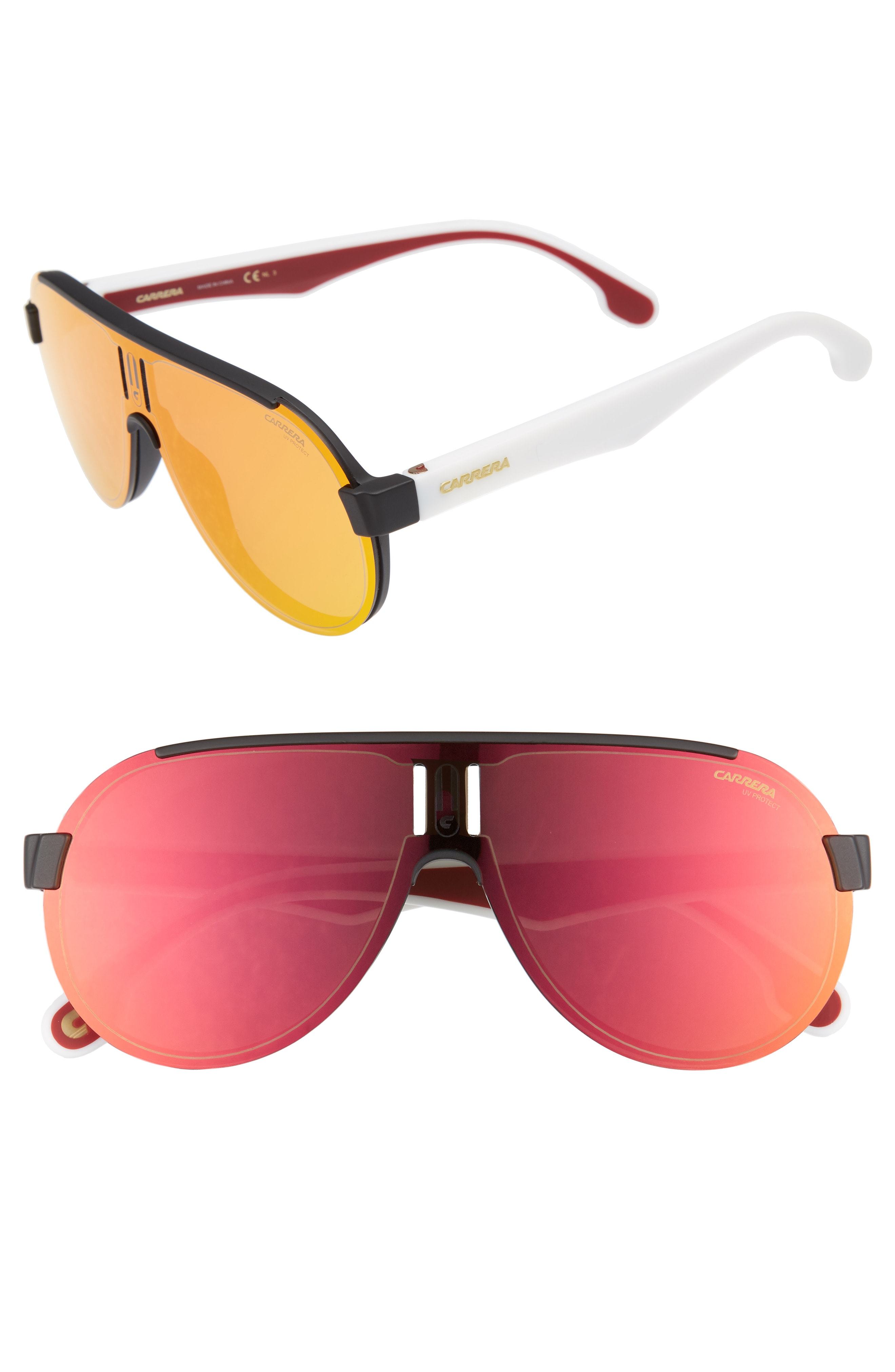 Carrera Eyewear 99mm Shield Sunglasses , $139 | Nordstrom | Lookastic