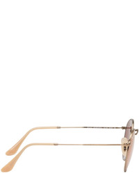 Ray-Ban Brass Mirrored Round Sunglasses