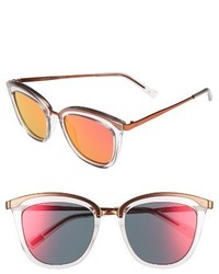 Le Specs Caliente 53mm Cat Eye Sunglasses Mist Firecracker