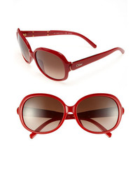 Chloé Chloe 59mm Oversized Sunglasses Red One Size