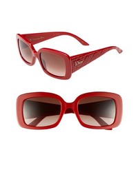 Dior Ladylady 2 Square Sunglasses Red Pink One Size