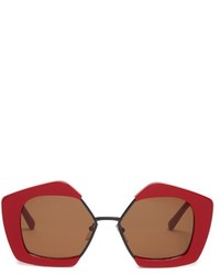 Marni Edge Hexagonal Frame Sunglasses