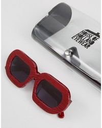 House of Holland Eggy Red Marble Sunglasses