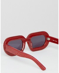 House of Holland Eggy Red Marble Sunglasses