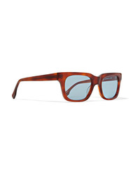 Le Specs Fellini Square Frame Tortoiseshell Acetate Sunglasses