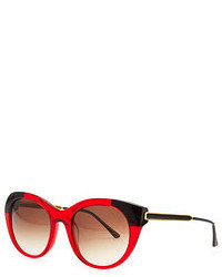 Thierry Lasry Fingery Two Tone Modified Cat Eye Sunglasses Redblack
