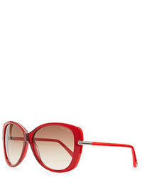 Tom Ford Linda Acetate Butterfly Sunglasses Red