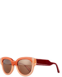 Marchon Eyewear Cromo D Frame Two Tone Sunglasses Pinkred