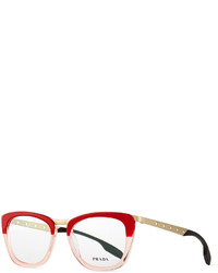 Prada Ombre Fashion Glasses Red
