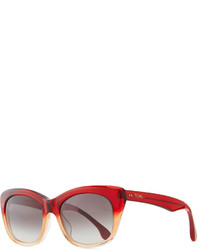 Toms Ombre Plastic Cat Eye Sunglasses Red