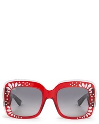 Gucci Oversized Square Frame Acetate Sunglasses