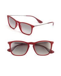 Ray-Ban Youngster Square Keyhole 54mm Sunglasses Red One Size