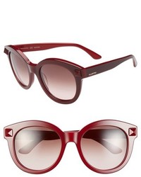 Valentino Rockstud 54mm Semi Oval Cat Eye Sunglasses