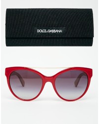 Dolce & Gabbana Round Sunglasses With Brow Bar