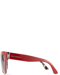 Dolce & Gabbana Square Acetate Sunglasses Red