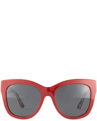 Dolce & Gabbana Square Acetate Sunglasses Red