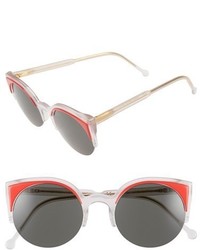 Super By Retrosuperfuture Lucia Surface 52mm Cat Eye Sunglasses Lime Grey