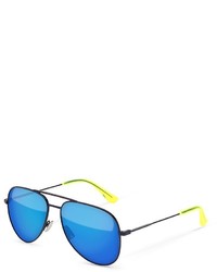 Saint Laurent Surf Mirrored Aviator Sunglasses 55mm