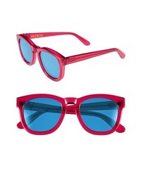 Wildfox Classic Fox Deluxe 50mm Sunglasses Translucent Red One Size