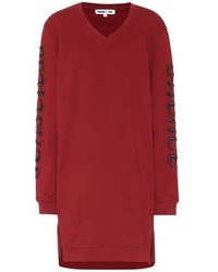 MCQ Alexander Ueen Embroidered Cotton Sweater Dress