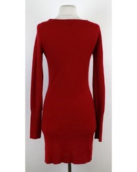 BCBGMAXAZRIA Bcbg Max Azria Red Cashmere Zipper Dress