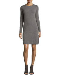 Neiman Marcus Cashmere Collection Cashmere Crewneck Sweater Dress