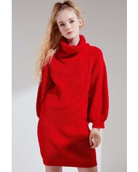 Callahan Cowl Turtleneck Sweater Dress
