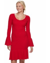 Almost Famous Juniors Bell Sleeve Sweater Dress