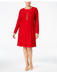 Jessica Howard Plus Size Fit Flare Sweater Dress