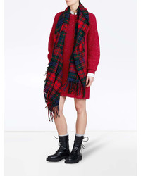 Burberry Rib Knit Wool Cashmere Mohair Sweater Dress