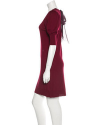 Fendi Wool Silk Blend Sweater Dress