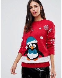 Club L Dancing Penguin Holidays Sweater