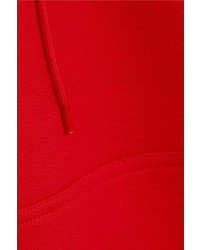 Balenciaga Cotton Jersey Hooded Top Red