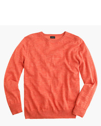 J.Crew Cotton Linen Heather Crewneck Sweater