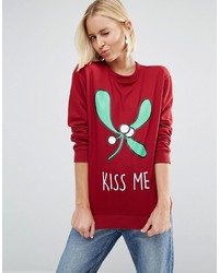 Daisy Street Holidays Kiss Me Misseltoe Sweater