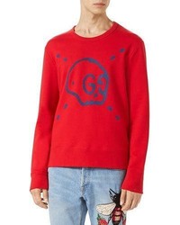 Gucci Ghost Sweatshirt Red