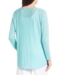 Eileen Fisher Organic Linen Blend Swing Sweater