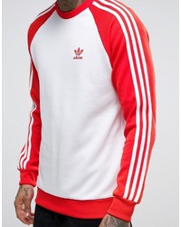 adidas Originals Superstar Crewneck Sweatshirt In Red Bk5819