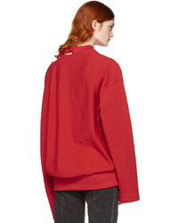 Vetements Red Champion Edition Cut Out Neckline Sweatshirt