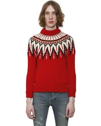Saint Laurent Sequined Norwegian Wool Sweater
