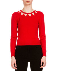 Altuzarra Woodward Triangle Cutout Sweater Tango