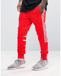 adidas red joggers men