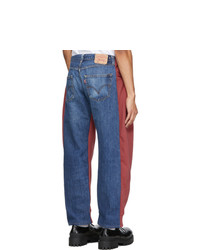 Bless Red And Blue Overjogging Jean Lounge Pants