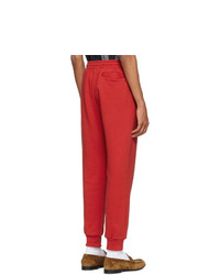Burberry Red Chequer Ekd Munley Track Pants