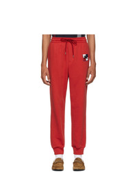 Burberry Red Chequer Ekd Munley Track Pants
